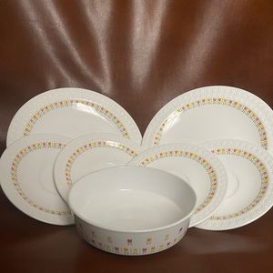 Corning Centura April Tulip Plates and Bowls